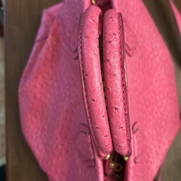 Marc by Marc Jacobs Bag pink leather ostrich embossed with strap crossbody - Picture 5 of 8